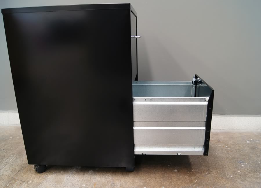 Archivero para almacenaje de documentos tamaño carta metálico de 2 gavetas con ruedas