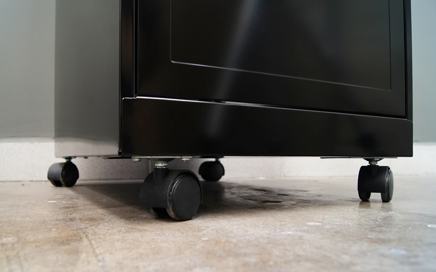 Archivero para almacenaje de documentos tamaño carta metálico de 2 gavetas con ruedas