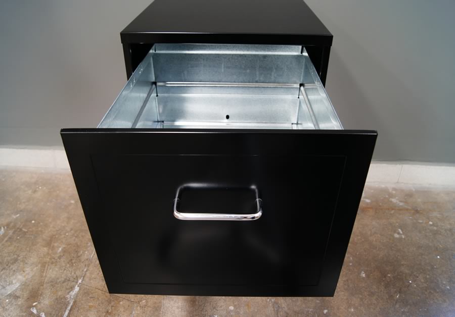 Archivero para almacenaje de documentos tamaño carta metálico de 2 gavetas con ruedas