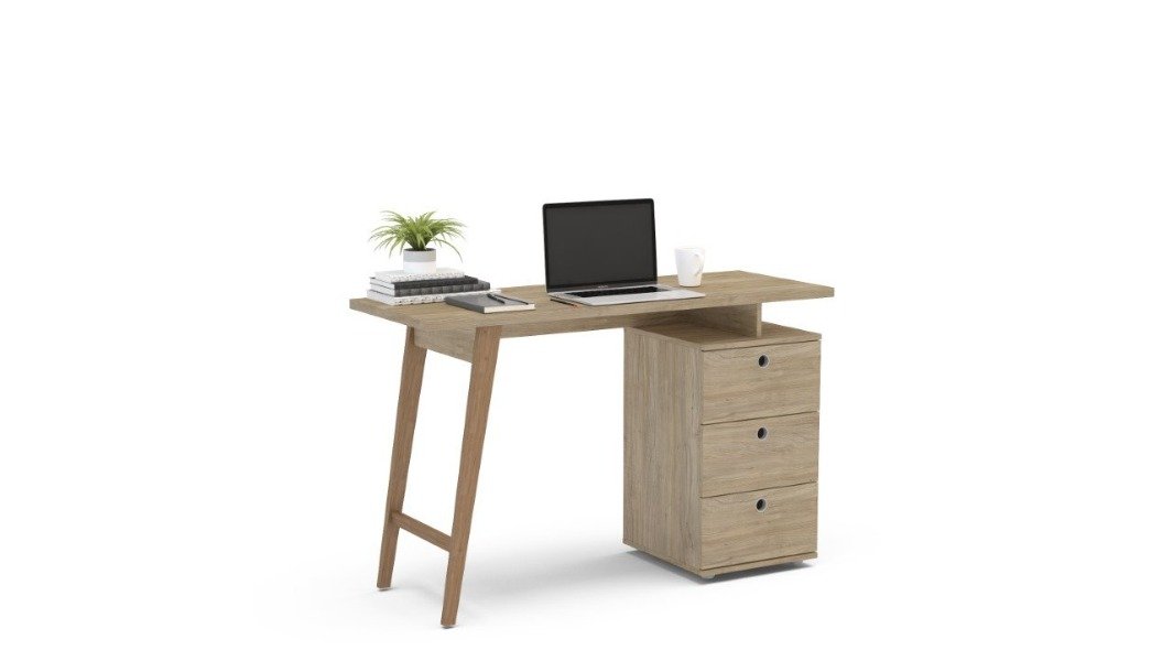 Escritorio secretarial con cajones Milano