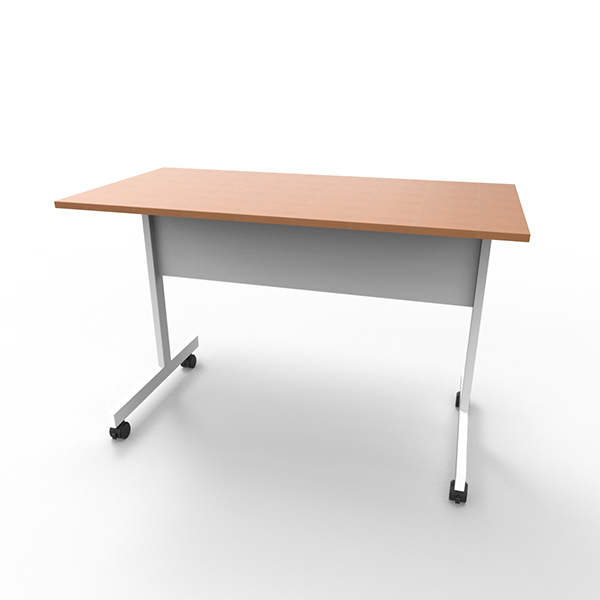 Mesas de capacitación abatibles con ruedas para fácil desplazamiento rectangular de 120cm de frente