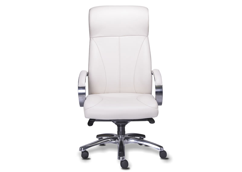 Sillón ejecutivo en piel negro Ivory y Café