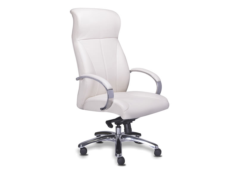 Sillón ejecutivo en piel negro Ivory y Café