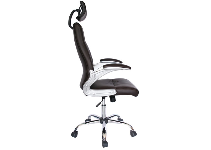 Silla para ejecutivos color chocolate modena con cabecera