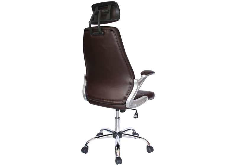 Silla para ejecutivos color chocolate modena con cabecera