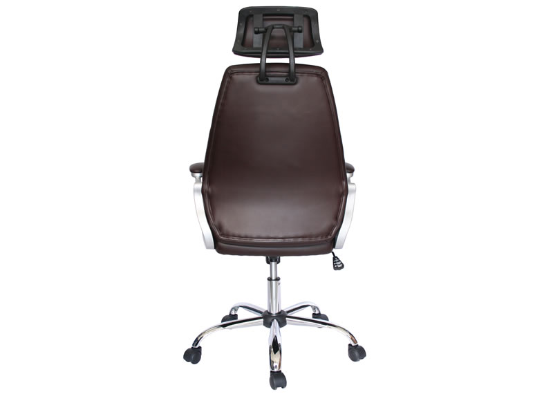 Silla para ejecutivos color chocolate modena con cabecera