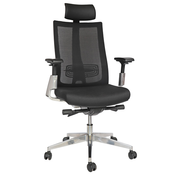 Silla gerencial natalino de malla con soporte lumbar