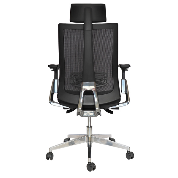 Silla gerencial natalino de malla con soporte lumbar
