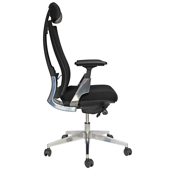 Silla gerencial natalino de malla con soporte lumbar