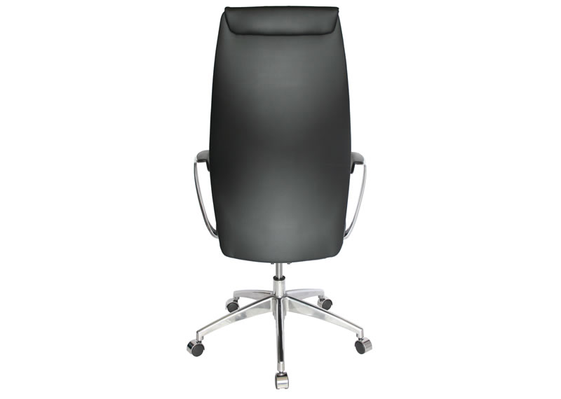 Silla gerencial paoli respaldo alto de vinil color negro