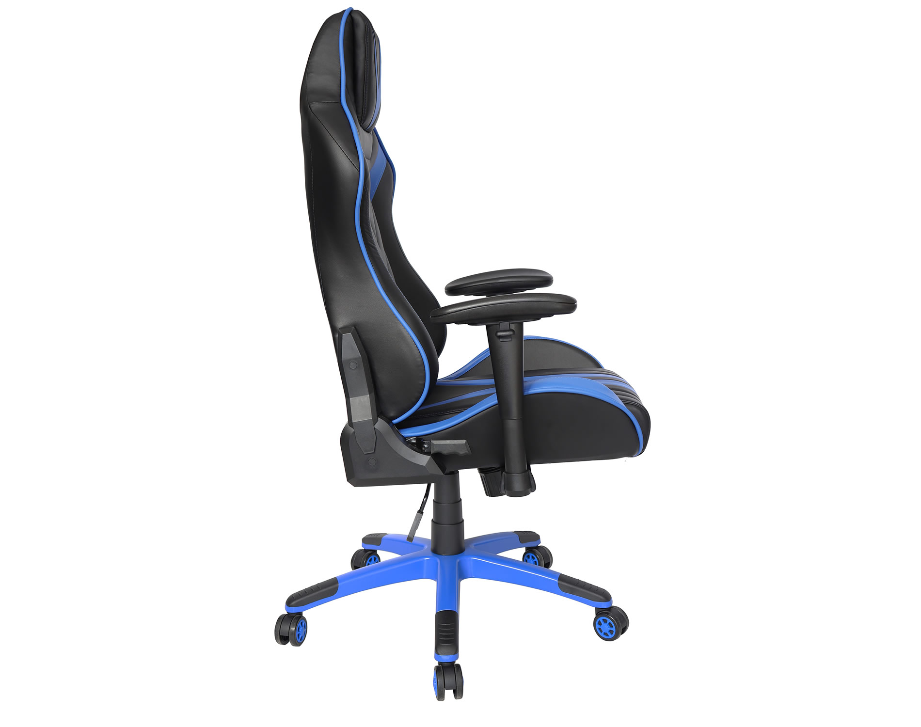 Silla gamer azul con negro moderna y ergonómica