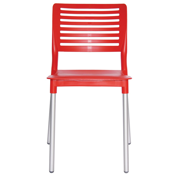 Silla breeze de polipropileno resistente a los rayos UV para cafeterías