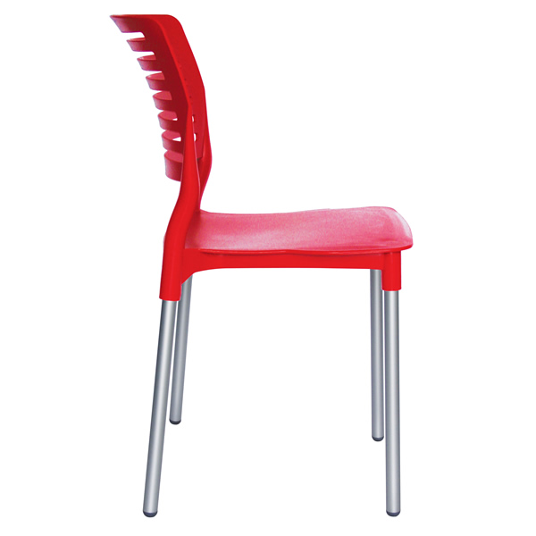 Silla breeze de polipropileno resistente a los rayos UV para cafeterías