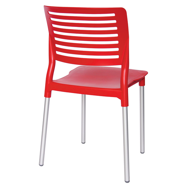 Silla breeze de polipropileno resistente a los rayos UV para cafeterías