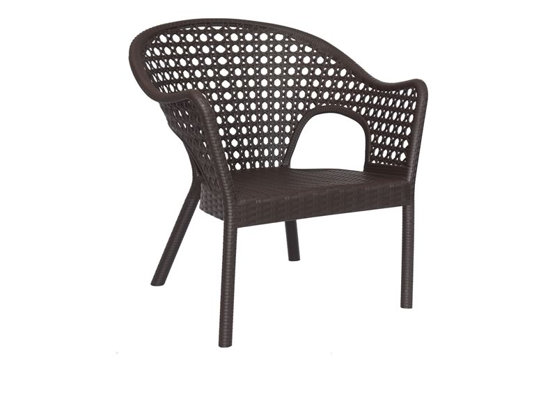 Silla iris para terraza o exteriores en imitación ratán