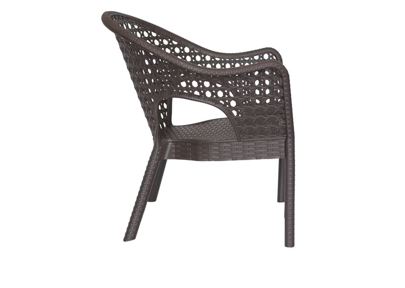 Silla iris para terraza o exteriores en imitación ratán