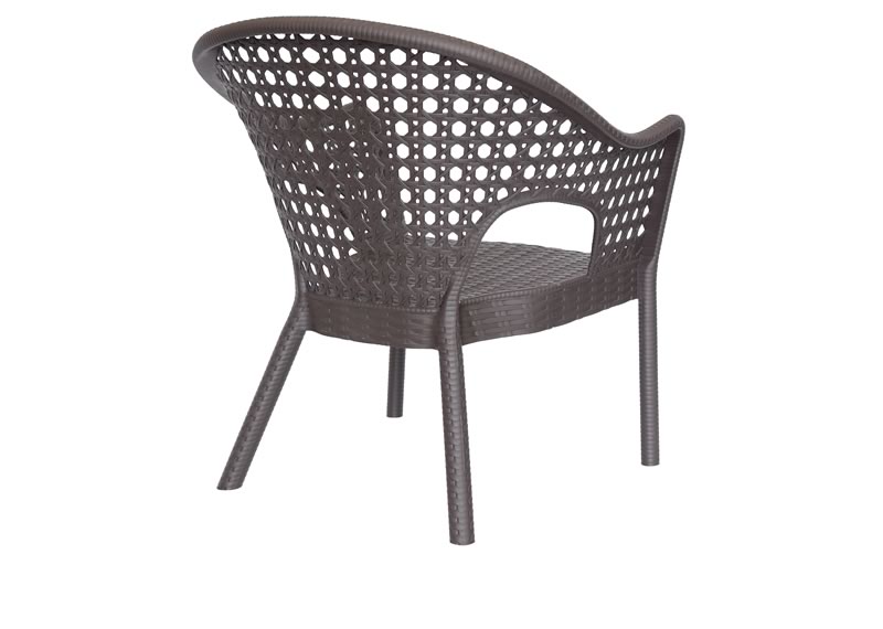 Silla iris para terraza o exteriores en imitación ratán