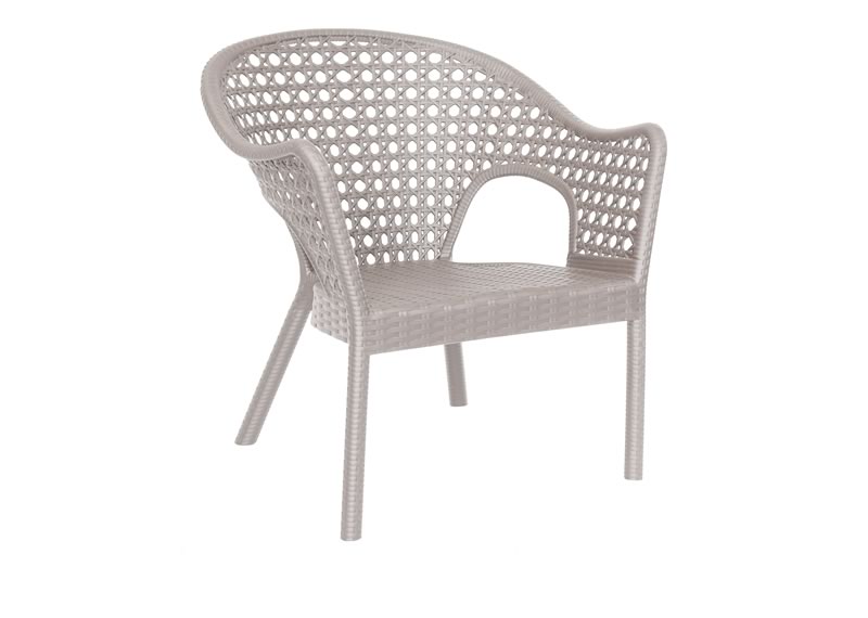 Silla iris para terraza o exteriores en imitación ratán