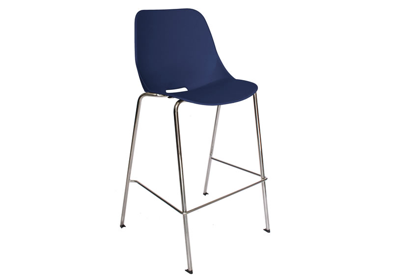 Silla quick alta para restaurante, cafetería hecha polipropileno