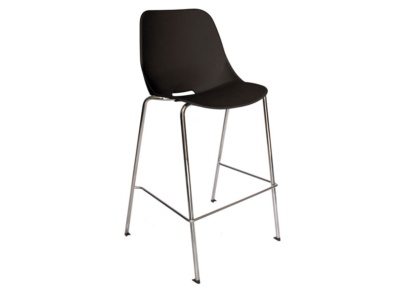 Silla quick alta para restaurante, cafetería hecha polipropileno