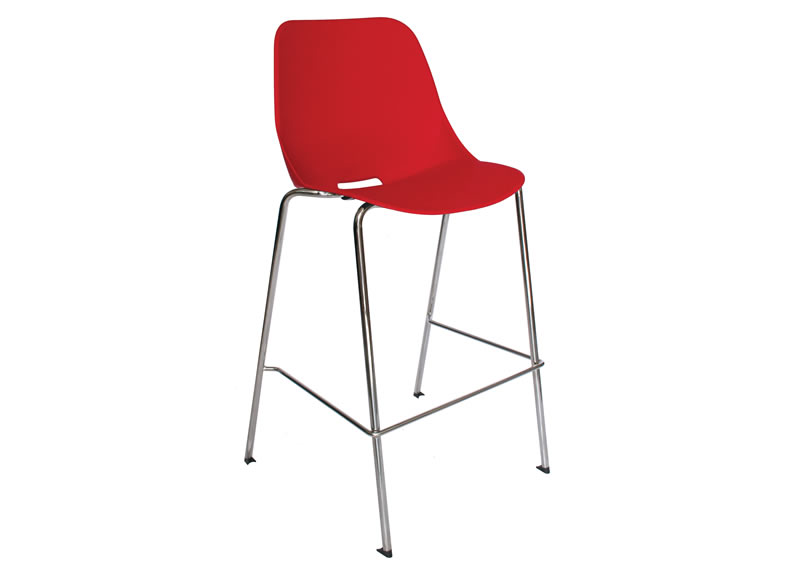 Silla quick alta para restaurante, cafetería hecha polipropileno