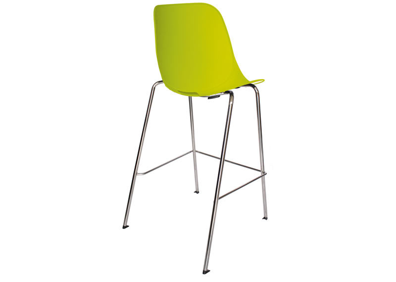 Silla quick alta para restaurante, cafetería hecha polipropileno