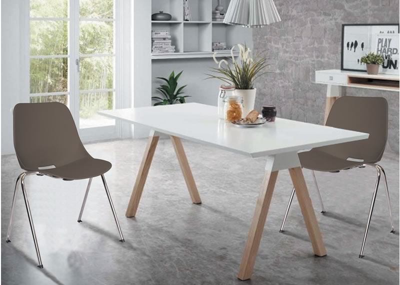 Silla para comercio-comedor de polipropileno quick