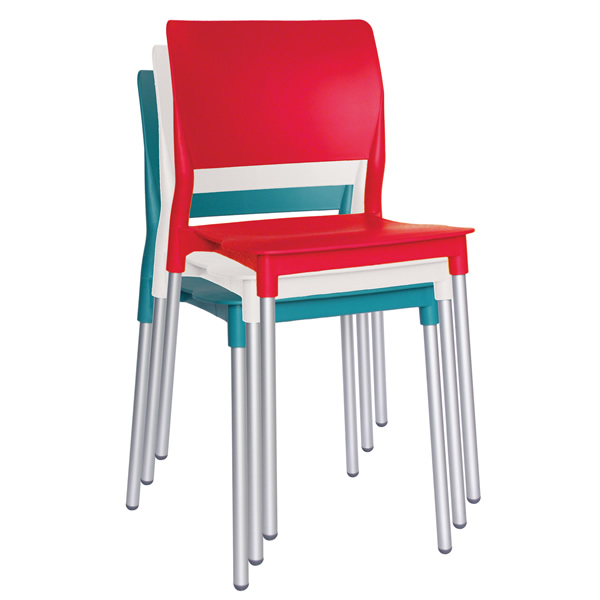 Silla reef para interperie de polipropileno y aluminio