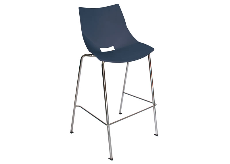 Silla Shell alta para cafeterías o comedores