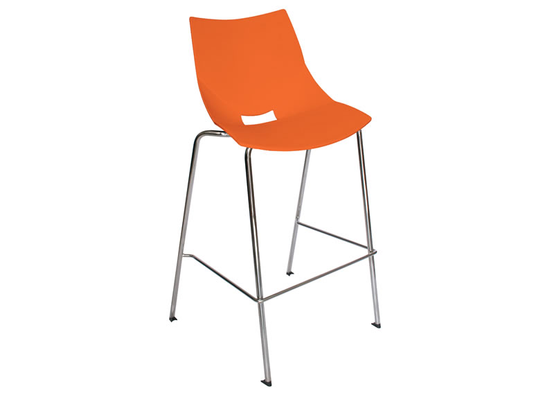Silla Shell alta para cafeterías o comedores