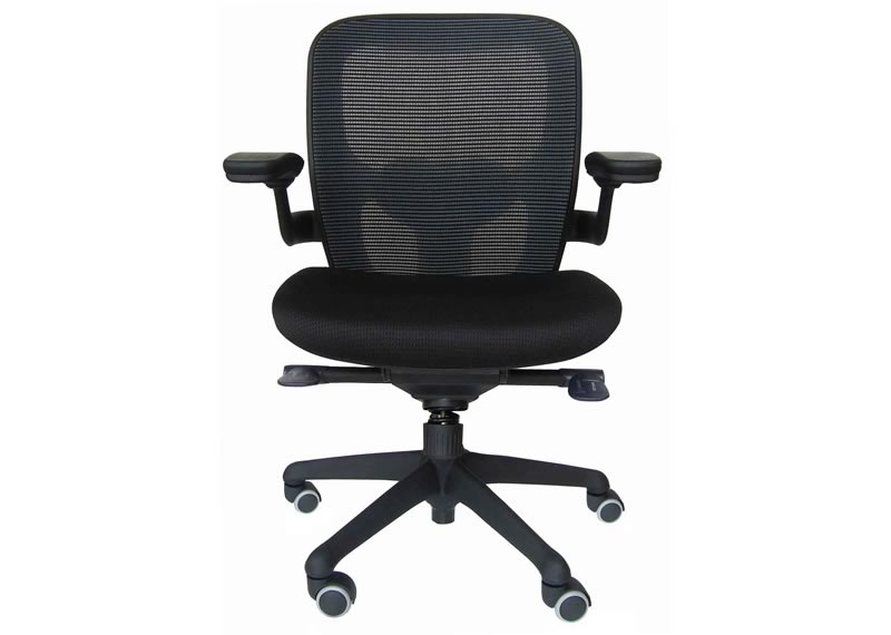 Silla bond negra con soporte lumbar y mecanismo de rodilla de reclinado en 4 posiciones