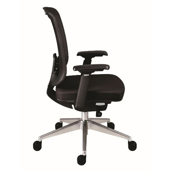 Silla finisterre negra para ejecutivos con soporte lumbar y asiento slider