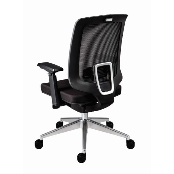 Silla finisterre negra para ejecutivos con soporte lumbar y asiento slider