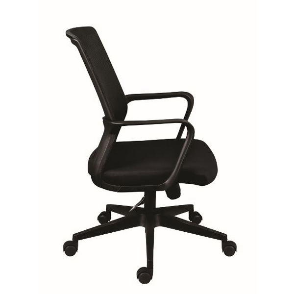 Silla operativa lituania de malla con soporte lumbar y brazos fijos