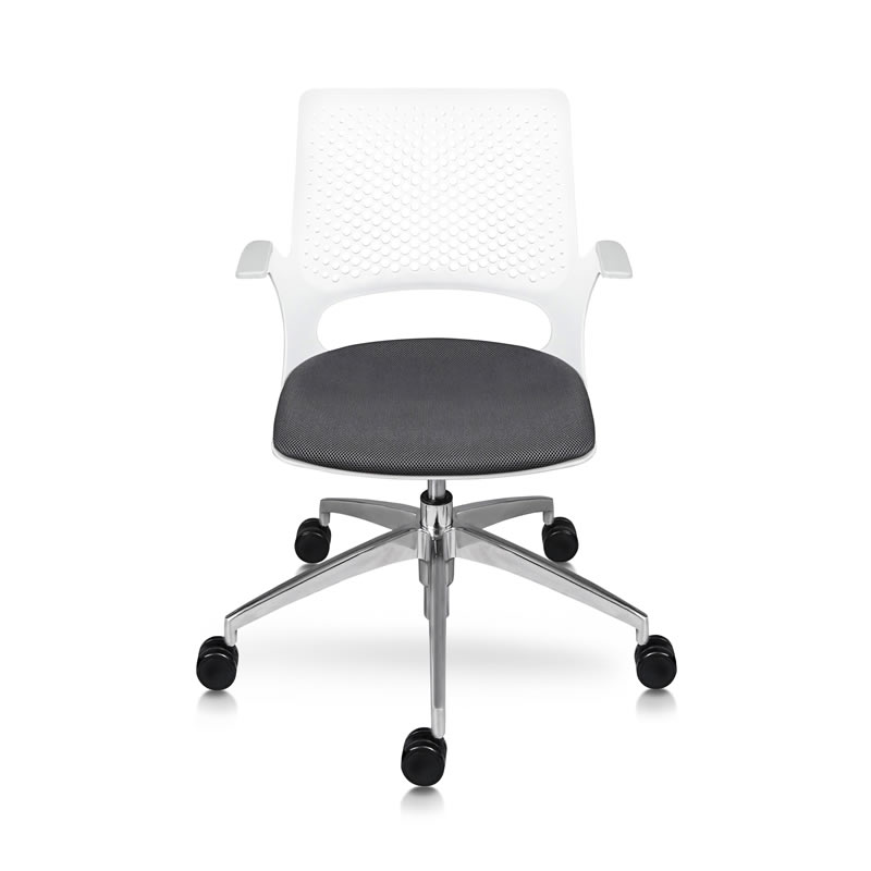 Silla Medellin gris de polipropileno acojinada