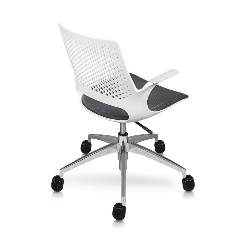 Silla Medellin gris de polipropileno acojinada