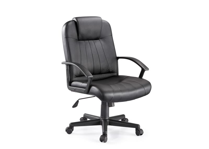 Silla para oficina pablo con respaldo medio tapizado en vinipiel