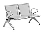 Banca ibiza de dos plazas de acero cold rolled con niveladores