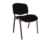 Silla iso sencilla de 4 patas tapizada en tela, para sala de espera o capacitación