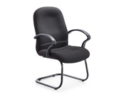 Silla Valentina negra de visita acojina asiento grande