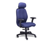 Sillón ejecutivo tapizado en tela con bloqueo de posiciones