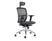 Silla arsenal con brazos ajustables y posiciones de reclinado tapizada en malla