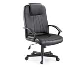 Sillón pablo gerencial de vinil negro de trabajo rudo