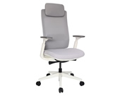 Silla de estructura blanca quo para gerentes con brazos ajustables