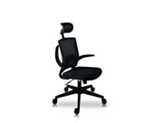 Silla samos de malla con soporte lumbar y brazos abatibles