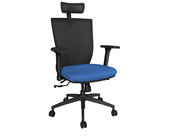 Silla para ejecutivos modelo soho con cabecera, color negra