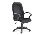 Silla valentina tapizada en tela de color negro