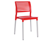 Silla breeze de polipropileno resistente a los rayos UV para cafeterías