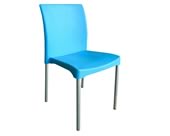 Silla ocean para hogar o comercio de polipropileno y patas de aluminio