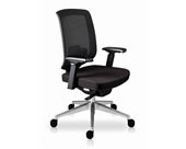 Silla finisterre negra para ejecutivos con soporte lumbar y asiento slider